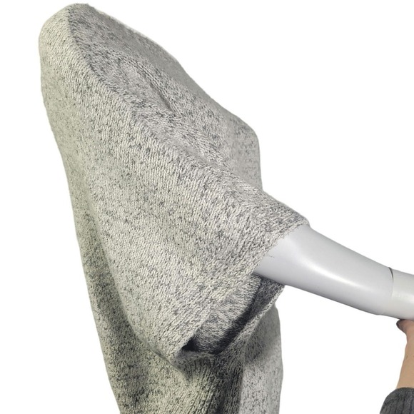Lou & Grey Poncho Dolman Batwing Marled Sweater - Layering Cream & Grey Sz. XS/S - Picture 5 of 9